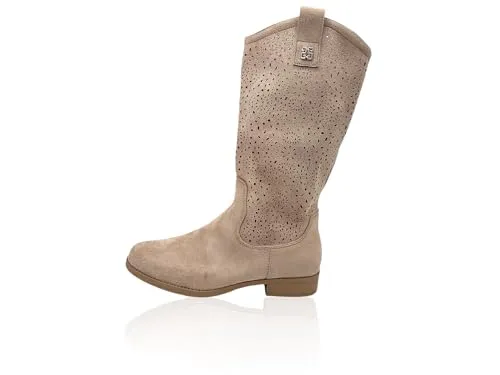 Nowaland Damen Stiefel mit dekorativem Lochmuster und Blockabsatz – perfekt für den Sommer - Moderne Stiefel mit Lochmuster für eine frische Optik. Weiches Obermaterial sorgt für hohen Tragekomfort. Stabiler Blockabsatz garantiert sicheren Halt. Ideal für vielseitige Looks zu Jeans und Kleidern – perfekt für den Alltag.