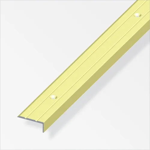alfer Abschlussprofil 1 m, 25 x 10 mm Aluminium eloxiert messing