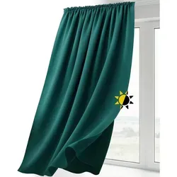 Beautex Verdunkelungsvorhang in Petrol - Gardinen mit Kräuselband, 140 cm x 245 cm, bietet effektive Verdunkelung und dekorativen Stil für ruhige Nächte.