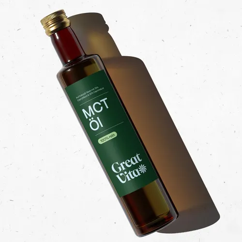 GreatVita 500ml MCT-Öl auf Kokosölbasis C8 & C10 Fettsäuren | Premium Qualität