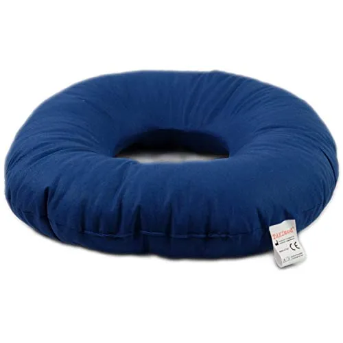 TAKIMED Runder Kissen mit Hohl-Silikonfaser, Antidekubitus-Donutkissen, orthopädisches Kissen für Rollstuhl, Kissen für Bürostuhl, Kissen für Sessel, Italienisches Produkt