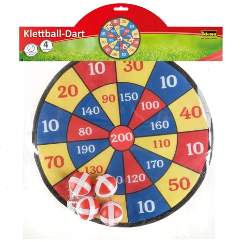 Idena Klettball-Dart Geschicklichkeitsspiel 40095 - Spaßiges Geschicklichkeitsspiel mit Klettbällen für drinnen und draußen, ideal für Familien- und Freundetreffen. Fördert Zielgenauigkeit und Teamgeist.