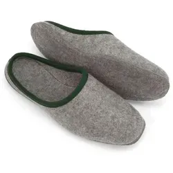 PANTOFFELMANN Wollfilz Pantoffel grau für Herren und Damen - Größe 38 - Hochwertige Wollfilz Pantoffeln in grau, ideal für gemütliche Abende. Atmungsaktiv und warm, mit bequemer Filzsohle für ein angenehmes Tragegefühl. Perfekt als Hausschuh für jeden Anlass!