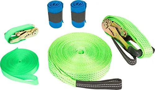 small foot Company 10476 - Kindergarten Slackline Set, inkl. Baumschutz & Sicherheitsleine, sicher und einfach zu montieren, ideal für Kinder bis 80 kg
