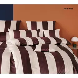 Elegante Mako-Satin Bettwäsche Duo - 135x200 cm + 80x80 cm rose-wine - Bettwäsche aus feinstem Mako-Satin für optimalen Schlafkomfort. Hautsympathisch, atmungsaktiv und feuchtigkeitsregulierend. OEKO-TEX® zertifiziert für schadstofffreie Produkte.