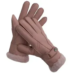 Reissner Lammfelle Lederhandschuhe Finger Handschuhe Nappaleder gefüttert echtes Lammfell (2-St) rosa 7