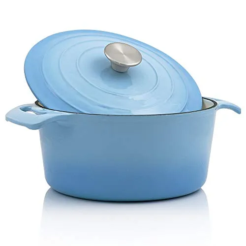 BBQ-Toro Cocotte | 4,0 Liter, Ø 24 cm | Emaillierter Gusseisen Bräter - Pfannen | Vielseitiger Bräter für perfekte Schmorgerichte und Desserts, induktions- und backofengeeignet mit innovativem Deckel für saftige Ergebnisse.