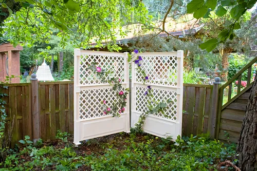 KHW Spalier 2er-Set mit Erdspießen in weiß von KHW