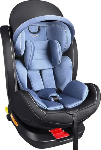 XOMAX 360° drehbarer Kindersitz mit ISOFIX und Liegefunktion, 0-36 kg - Sicherer Auto Kindersitz für Kinder von 0-12 Jahren, mit 360° Drehfunktion für einfaches Ein- und Aussteigen und abnehmbaren, waschbaren Bezügen für einfache Pflege.
