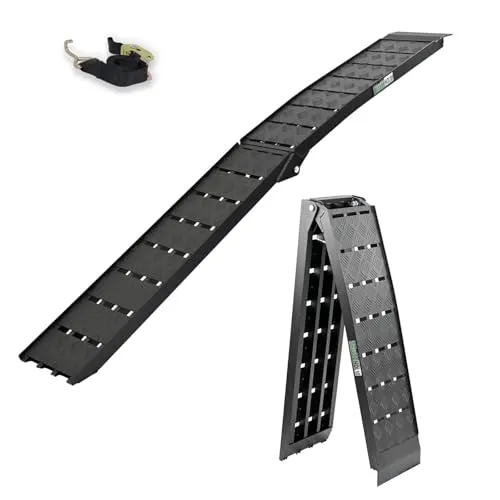 TRUTZHOLM 1 x Auffahrrampe Klappbar 228cm Traglast 680kg - Zubehör für Autoanhänger: Diese stabile und leichte Aluminium Auffahrrampe mit 680 kg Traglast ist ideal für das sichere Verladen von Motorrädern und Kleinfahrzeugen. Klappbar für einfache Lagerung und Transport.