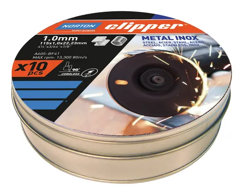 Clipper Trennscheibe Metall-Inox 10x A60S-115 x 1 x 22,23 mm - 66252845192