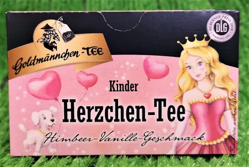Goldmännchen Tee Herzchen Tee Kindertee Himbeere Vanille von Goldmännchen-TEE