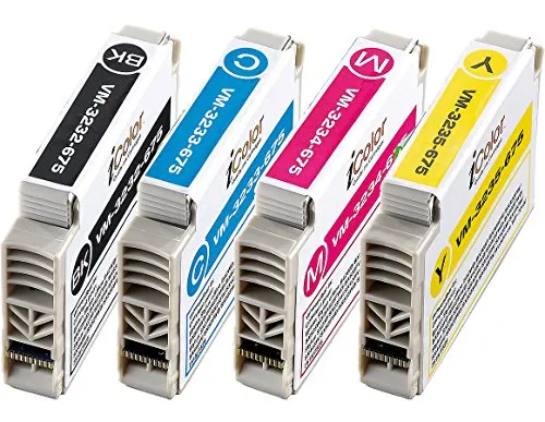 iColor Stylus Sx 525 WD, Kompatibel mit epson: ColorPack für EPSON (ersetzt T1295), BK/C/M/Y (Stylus Sx 430 W, Kompatibel mit, Office Bx535wd, mit, kompatible Tintenpatronen Tintenstrahldrucker)