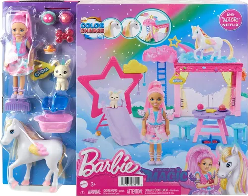 Barbie magisches Spielset Puppe Zubehör buntes Spielzeug