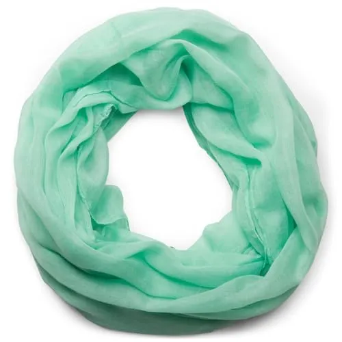 styleBREAKER unifarbener Loop Schlauchschal, weich und leicht, Unisex 01016069, Farbe:Mint
