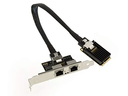 KALEA-INFORMATIQUE Mini-PCI-Express-Karte (MiniPCIE) 2 Ports RJ45 LAN GIGABIT Ethernet mit Chipsatz Intel I350 – mPCIe NIC 10/100/1000