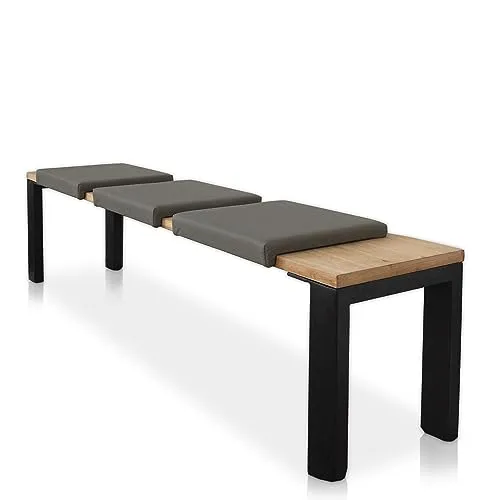 Lycce Bankauflage Sitzkissen Klemmkissen mit 1 Leiste - Taupe - Hochwertige Bankauflage aus Kunstleder, made in Germany. Mit einer Klemmtiefe von 35 cm und über 20.000 Scheuertouren bietet sie höchsten Komfort und Langlebigkeit.