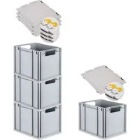 PROREGAL SuperSparSet 4x Eurobox NextGen Economy in gelb von Proregal