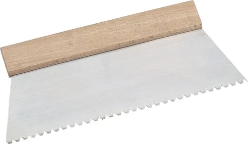 Klebespachtel Trapezzahnung mit Naturholzgriff Blattbreite 300 mm Trapezspachtel