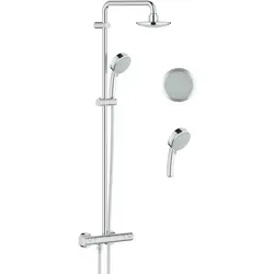 Grohe Tempesta Duschsystem C 160 mit Thermostat - Hochwertige Brausegarnitur - Brausegarnituren mit Thermostat und AquaDimmer für individuellen Duschgenuss. Inklusive schwenkbarem Brausearm und zwei Strahlarten für ein entspannendes Duscherlebnis.