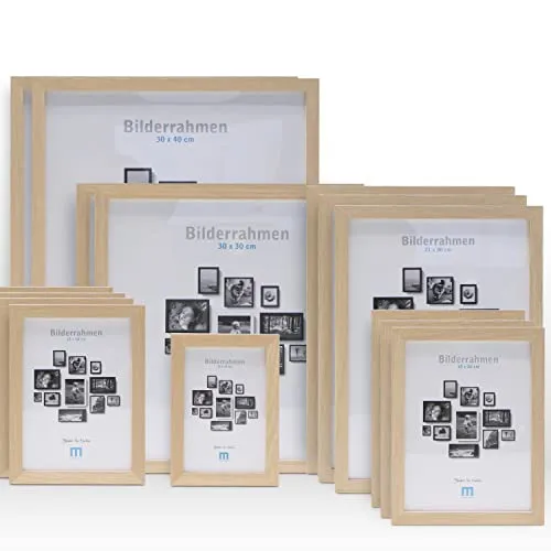 M MERCEO Bilderrahmen-Set, 14-tlg. in Natur von M MERCEO