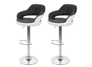 MCW Barhocker F16 2er-Set Schwarz-Weiß in schwarz von MCW