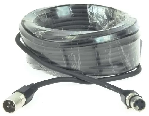 m PACCS XLR Speaker Lautsprecherkabel 2 x 1,5 mm² Schwarz Verlängerungskabel 15