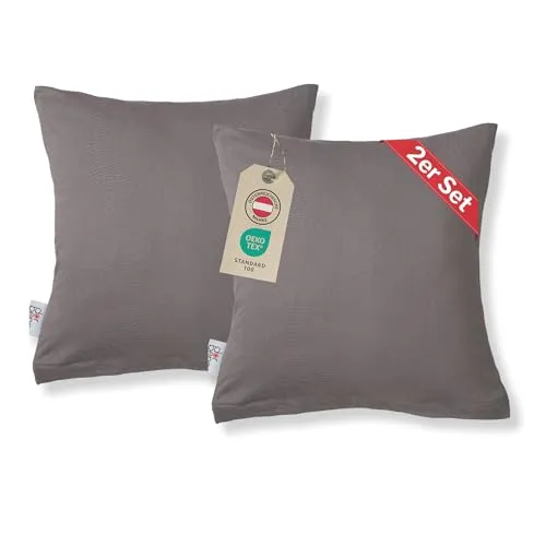 DarBene Kissenbezug 40x40 cm (2er Set Kissenbezüge Jersey)