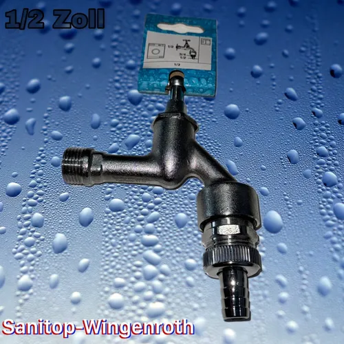 Sanitop Ventilauslaufhahn 1/2 Zoll Auslaufhahn Wasserhahn Absperrventil Garten