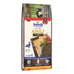 Bosch Adult Hundefutter mit Ente & Reis 15 kg - Hundefutter mit hochwertigen Zutaten, reich an Ente und Reis für eine ausgewogene Ernährung und gesunde Vitalität Ihres Hundes.