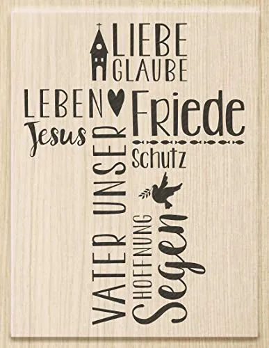 Knorr Prandell 211801112 Knorr prandell 211801112 Stempel aus Holz (Kommunion & Konfirmation) Motivgröße 6,3 x 8,5 cm , Motiv: Vater unser