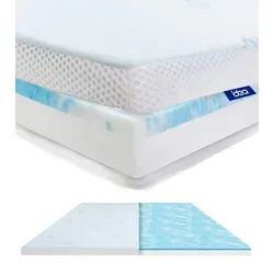 Komfortschaummatratze Topper, Gel Matratzen Topper H3/H4 aus 7,5 cm Höhe Memory Foam Gewebe, Bequeme Matratzentopper für Boxspringbett und Unbequ...