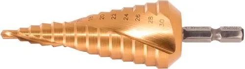 KS Tools HSS-TiN Stufenbohrer Ø 6-38 mm - 12 Stufen für präzise Bohrungen - Metallbohrer, ideal für vielseitige Anwendungen mit 12 Stufen für präzise Durchmesseranpassung und langlebiger TiN-Beschichtung.