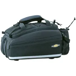 Topeak Trunk Bag EX Fahrradtasche, Black, 8 L - Fahrradtaschen mit stabiler EVA-Isolierung, abnehmbarem Schultergurt und reflektierenden Elementen für mehr Sichtbarkeit im Dunkeln.
