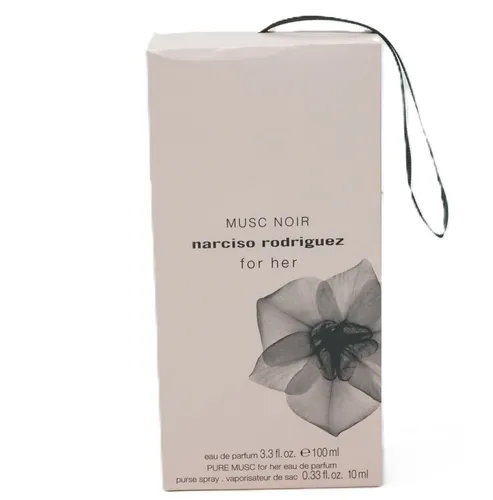Narciso Rodriguez Musc Noir For Her Eau de Parfum 100 ml + Purse Spray 10 ml - Elegantes Eau de Parfum für Frauen, kombiniert sinnliche Noten und verführerischen Duft. Perfekt für unterwegs mit praktischem Purse Spray.