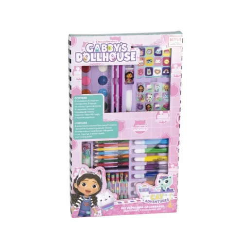 Gabby's Dollhouse Malset für Kinder * Malkoffer * Stifte * Wasserfarbe * Sticker