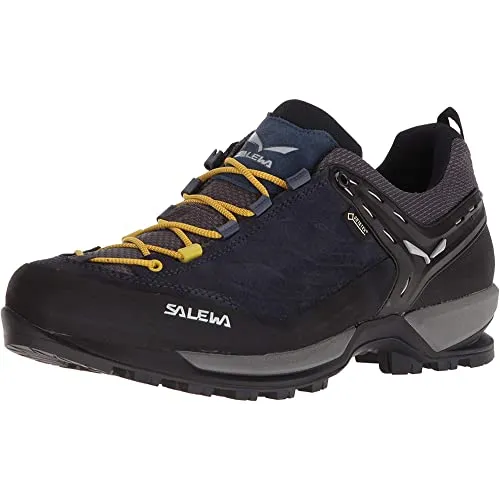 Salewa Mountain Trainer Gore-Tex Herren Wanderhalbschuhe - Blau, Größe 12 - Wanderschuhe für technische Wanderungen und Klettersteige, mit griffiger Vibram-Sohle und wasserdichter GORE-TEX Membran für optimalen Komfort.