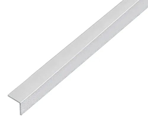 Alberts 489236 Winkelprofil | selbstklebend | Aluminium, kugelgestrahlt silber | 1000 x 15 x 15 mm