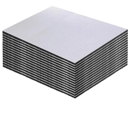 Stück Auto Dämmung 40 x 25 cm, Schallschutzmatte Selbstklebend Antidröhnmatte 5 mm Dick Motorhaube Dämmmatte Auto Isoliermatte Selbstklebend für Schalldämmung Wasserdicht 15