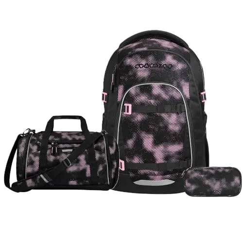 coocazoo Schulranzen-Set MATE Pink Illusion – Ergonomisch & anpassbar