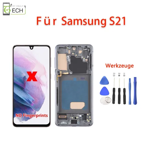 Samsung S21 TFT G991 LCD Display mit Rahmen