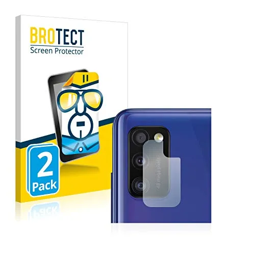 BROTECT (2 Stück Schutzfolie für Samsung Galaxy A41 (NUR Kameraschutz) Displayschutz Folie Made in Germany, Ultra-Klar