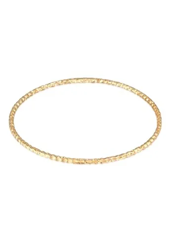 Elli Armband Damen Armreif Basic Gehämmert in 925 Sterling Silber vergoldet