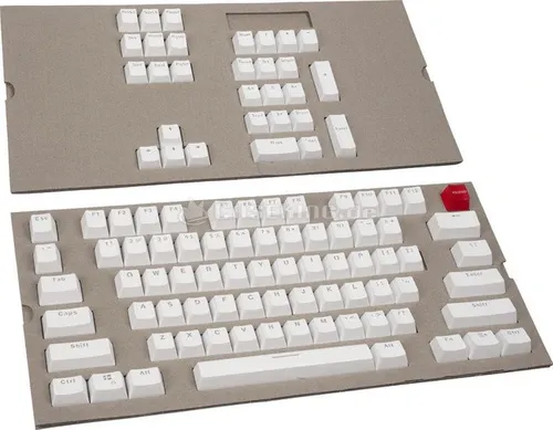 Glorious PC Gaming Race Mechanical Keyboard Keycaps, Weiß - Tastaturen, hochwertige ABS-Tastaturkappen für ein optimales Tippgefühl und langlebige Nutzung, ideal für Gamer und Technikliebhaber