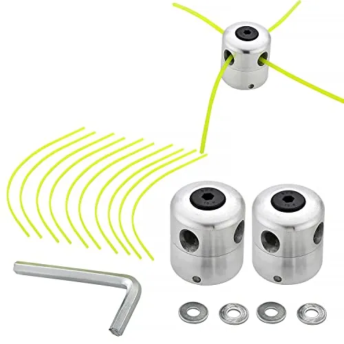 SWAWIS Aluminium Fadenkopf für Rasentrimmer mit 10 Fäden
