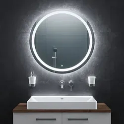 BR Bringer LED Badspiegel Rund 80cm - Badezimmer Wandspiegel mit dimmbarer Beleuchtung, Anti-Beschlag Funktion und 3 Lichtfarben für optimalen Komfort und modernes Design.