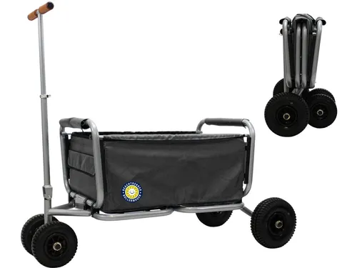 Beachtrekker Life Faltbarer Bollerwagen in schwarz von Beachtrekker