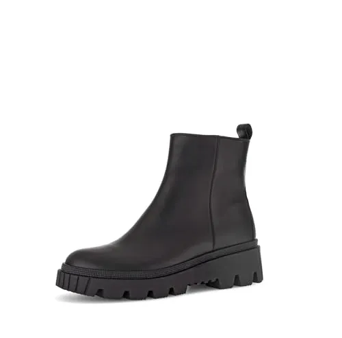Gabor 71.820.27 Stiefel schwarz 40,5 EU (7 UK) - Elegante Wanderschuhe aus schwarzem Leder mit 2,5 cm Absatzhöhe und praktischem Reißverschluss, ideal für stilvolle Outdoor-Abenteuer.