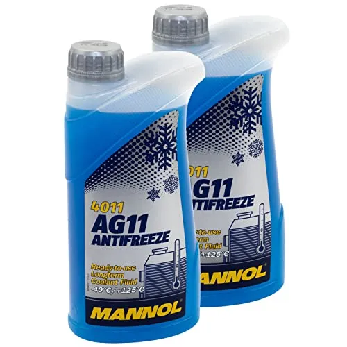 Kühlerfrostschutz MANNOL Longterm Antifreeze 2 X 1 Liter Fertiggemisch -40°C blau