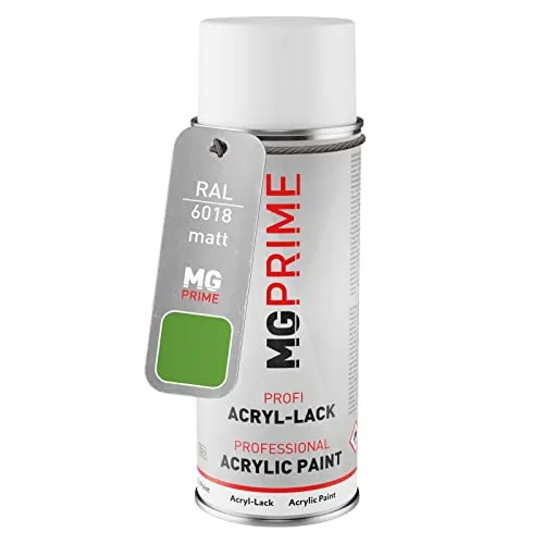 MG PRIME RAL 6018 Gelbgrün/Yellow green matt Acryl-Lack Spraydose | Sprühdose 400 ml, schnelltrocknend